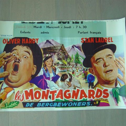 'Les montagnards' (Laurel & Hardy) Belgian affichette